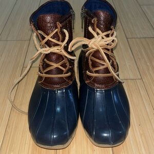 Sperry Dark Brown and Navy Lace-Up Boots
